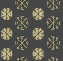 Snowflakes vector pattern. Christmas seamless background. Winter design with decorative ornate snowflakes.