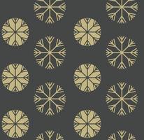 Snowflakes vector pattern. Christmas seamless background. Winter design with decorative ornate snowflakes.