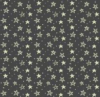 Doodle star seamless pattern background. Winter Christmas vector pattern.
