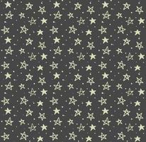 Doodle star seamless pattern background. Winter Christmas vector pattern.