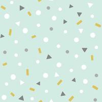 Confetti vector pattern. Party seamless background with abstract geometric shapes, triangles, dots, sprinkles. Trendy print.