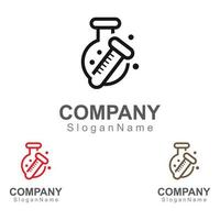 Molecule science lab logo icon design template scientific lab concept vector