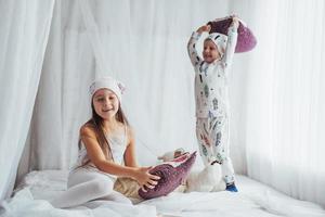 Children in pajamas photo