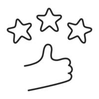 Rating. Hand Drawn Doodle Shopping Icon. vector