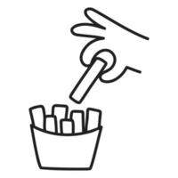 French fries .Food and Beverage Doodles. vector