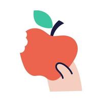 Apple .Food and Beverage Doodles. vector