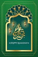 hermoso diseño de tarjeta de felicitación ramadan kareem para cada año vector