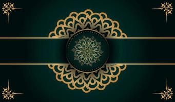 diseño de mandala arabesco islámico de lujo moderno. ornamental, arabesco dorado, vector de plantilla de fondo islámico