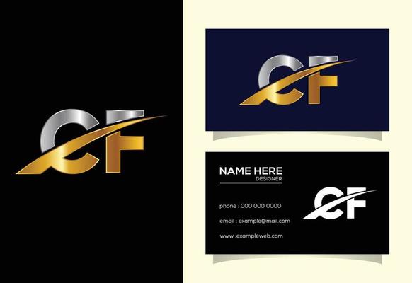 Initial Monogram Letter C F Logo Design. Graphic Alphabet Symbol For Corporate Business Identity