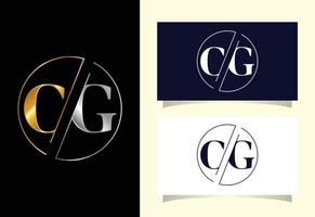 Initial Letter C G Logo Design Vector. Graphic Alphabet Symbol For Corporate Business Identity vector