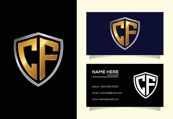 Initial Monogram Letter C F Logo Design. Graphic Alphabet Symbol For Corporate Business Identity