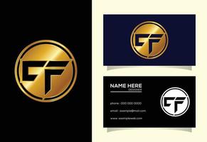 diseño inicial del logotipo de la letra del monograma cf. símbolo del alfabeto gráfico para la identidad empresarial corporativa vector
