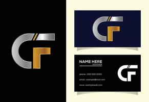 Initial Monogram Letter C F Logo Design. Graphic Alphabet Symbol For Corporate Business Identity vector