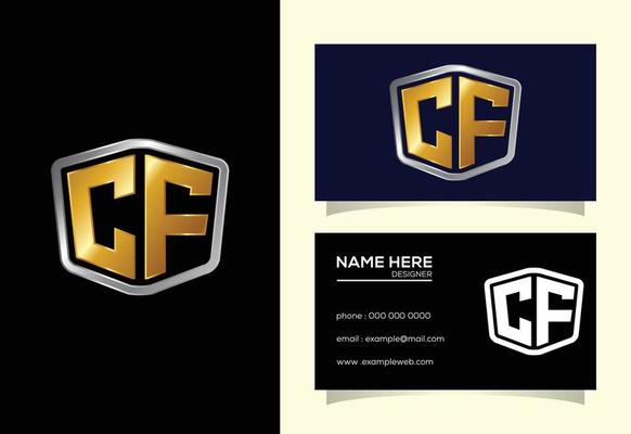 Initial Monogram Letter C F Logo Design. Graphic Alphabet Symbol For Corporate Business Identity