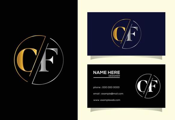 Initial Monogram Letter C F Logo Design. Graphic Alphabet Symbol For Corporate Business Identity