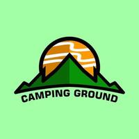 Camping Ground logo design vector