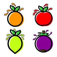 diseño de icono de frutas vector
