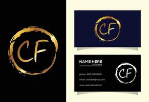 Initial Monogram Letter C F Logo Design. Graphic Alphabet Symbol For Corporate Business Identity vector