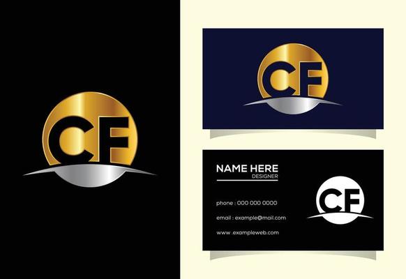 Initial Monogram Letter C F Logo Design. Graphic Alphabet Symbol For Corporate Business Identity