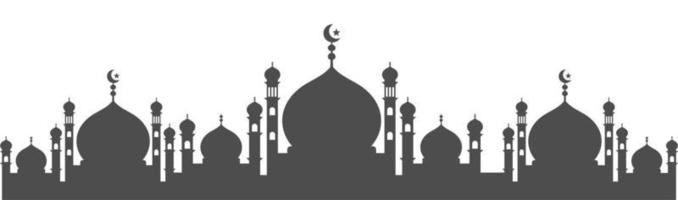 icono simple de mezquita para musulmanes en el día de ramadán vector