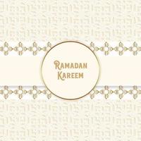 ramadan kareem with islamic pattern background vector