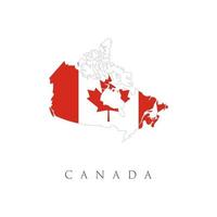 canadá diseño de ilustración de bandera de país canadiense. canadá, bandera, país, de, américa, americano, mapa, ilustración, vector, aislado, blanco, plano de fondo vector