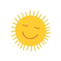 Smiling Sun. Cute sun with smile. Vector illustration