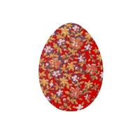 Image of an egg with floral ornament vector
