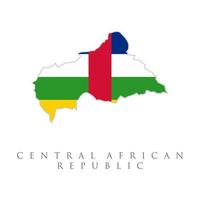 Central Africa Republic national flag map. entral African Republic flag isolated vector in official colors .