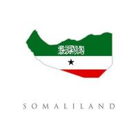 Happy independence day of Somaliland. Creative national country map with Somaliland flag vector illustration