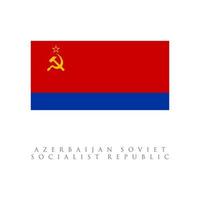 bandera de la república socialista soviética de azerbaiyán. aislado sobre fondo blanco vector