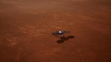 Insight Mars exploring the surface of red planet. Elements furnished by NASA. photo