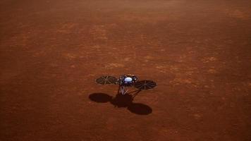 Insight Mars exploring the surface of red planet. Elements furnished by NASA.