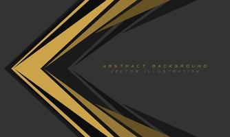 Abstract yellow arrow speed direction on grey design modern futuristic background vector