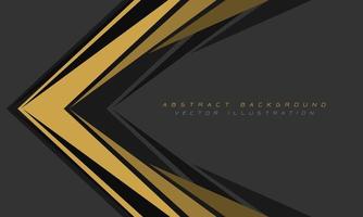 Abstract yellow arrow speed direction on grey design modern futuristic background vector