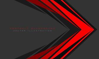 Abstract red arrow speed direction on grey design modern futuristic background vector
