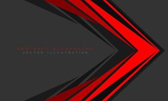 Abstract red arrow speed direction on grey design modern futuristic background vector