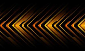 Abstract yellow black metallic arrow cyber technology direction pattern design modern futuristic background vector