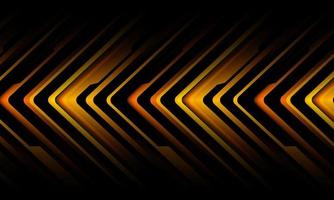 Abstract yellow black metallic arrow cyber technology direction pattern design modern futuristic background vector