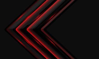 Abstract black red light arrow circuit cyber technology direction with blank space design modern futuristic background vector