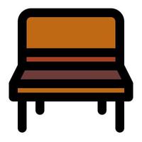 Chair with filled line icon suitable for home icon set vector