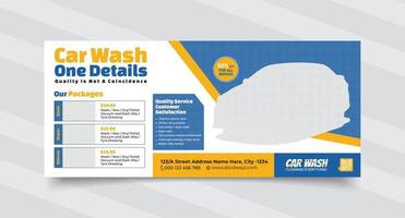 Billboard design for car washes company vector