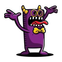 vector de ilustración de personaje de dibujos animados monstruo