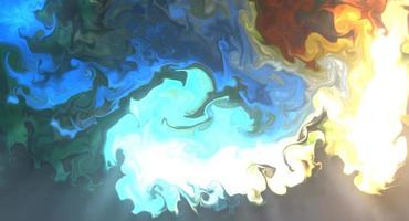 Natural luxury abstract fluid art painting in alcohol ink technique. Tender and dreamy wallpaper. Mixture of colors creating transparent waves and golden swirls. For posters, other printed materials photo