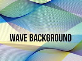 Colorful moving wavy lines. Abstract wave background. Easy to edit design template for your artworks. vector