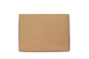 Top view of carton isolated on a white background with clipping path. Brown cardboard delivery box. photo