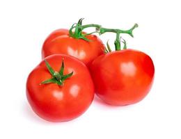 Fresh tomato isolated on white background. photo