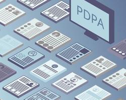 ley de protección de datos personales o pdpa en vector de recursos humanos