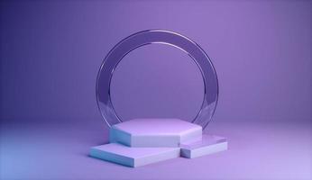 Abstract 3D Podium for product presentation with background photo