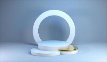 Abstract 3D Podium for product presentation with background photo